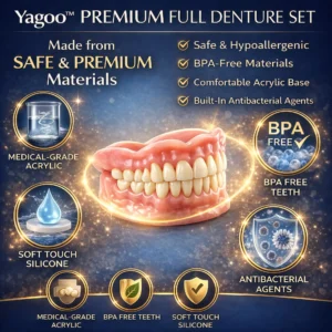 Newly upgraded second-Yagoo™ Medical Full Denture with Strong Suctiond🦷Obtain American Dental Association (ADA) Certification