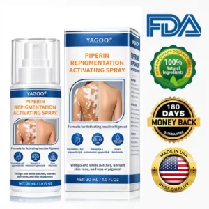 Wake up your skin’s natural colour with YAGOO® Piperine Repigment Activator Spray – formulated to activate dormant pigment cells and restore your true complexion.