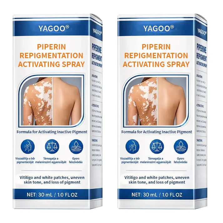 Wake up your skin’s natural colour with YAGOO® Piperine Repigment Activator Spray – formulated to activate dormant pigment cells and restore your true complexion.